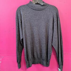 Italian Gray Nubby Sweater Pullover Poeta Moda M